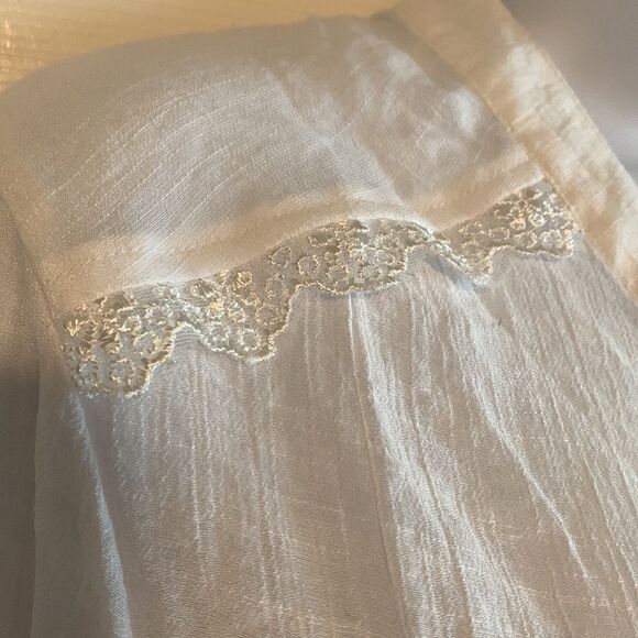 West bound petites, button down, long sleeve, tie waist, polyester/rayon pm - Picture 3 of 12